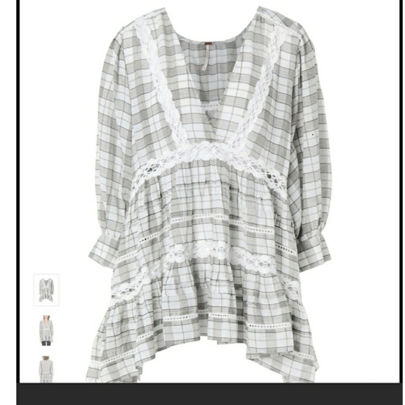 FREE PEOPLE TIME OUT LACE TUNIC BLOUSE - Picture 5 of 12